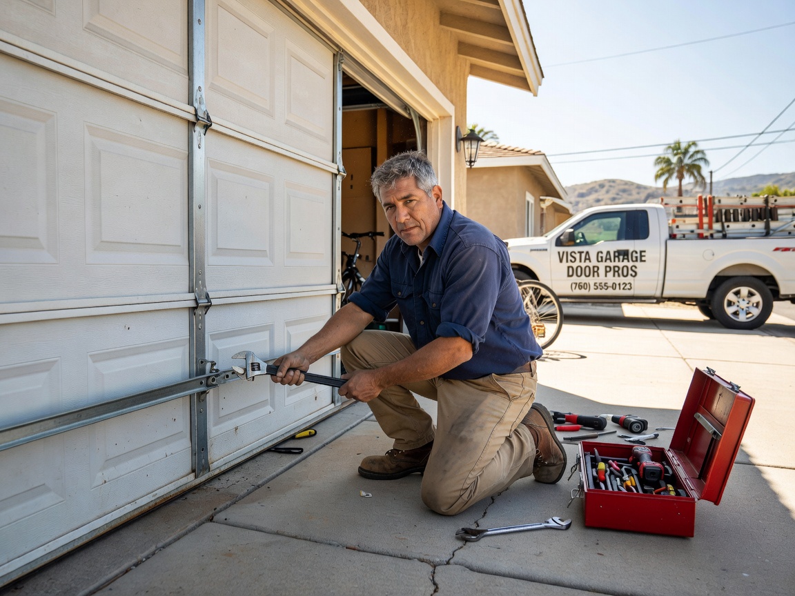 What Causes a Garage Door to Come Off Track in Vista, CA? Expert Solutions for garage door off track repair Vista CA
